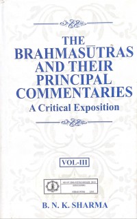Image of The Brahmasūtras and Their Principal Commentaries Vol.III